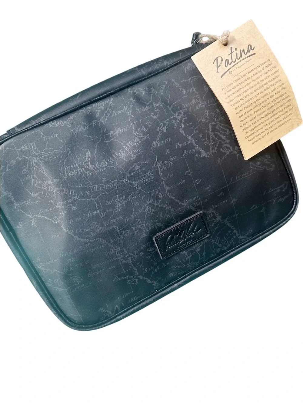 Patricia Nash Hanging Travel Case Organizer Black Map Gym Overnight NWT